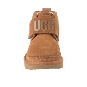 UGG Toddler Chestnut Suede Neumel Graphic Lined Ankle Boots Size 6 EU 22